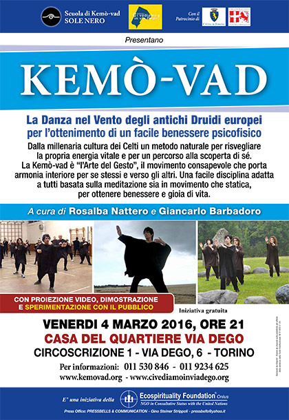 VENERDI 4 MARZO 2016 presentazione della KEMÒ-VAD alla CASA DEL QUARTIERE VIA DEGO