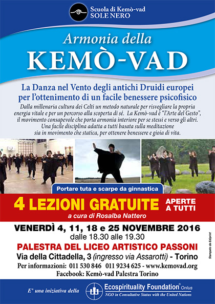 Corso gratuito di Kemò-vad a Torino da Venerdì 4 novembre 2016 alle ore 18,30