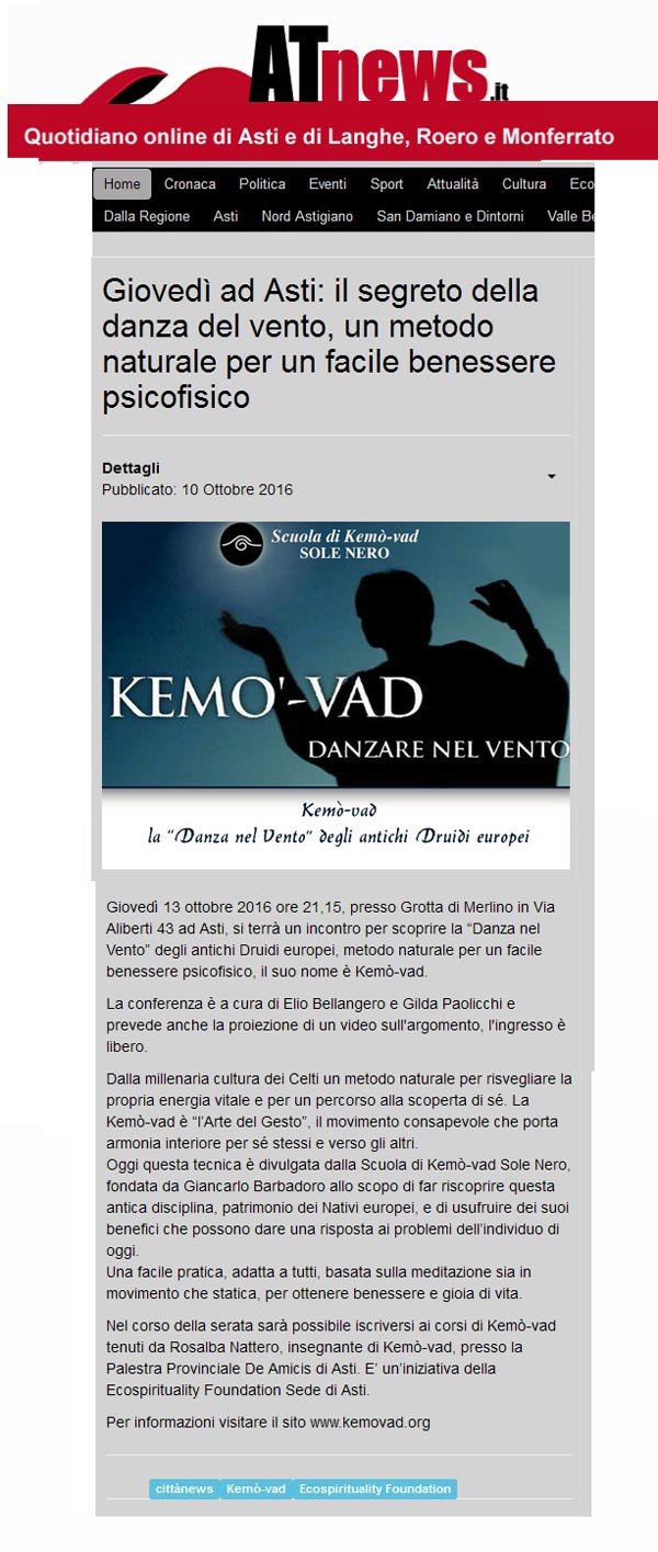 Presentazione Kemò-vad Asti 13 ottobre 2016